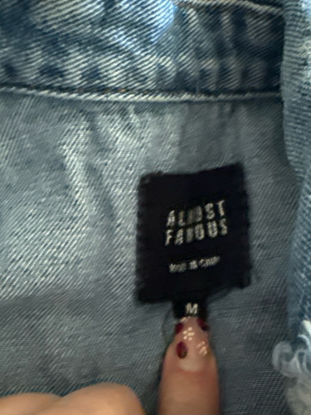 Distressed denim jacket - Picture 2 of 3